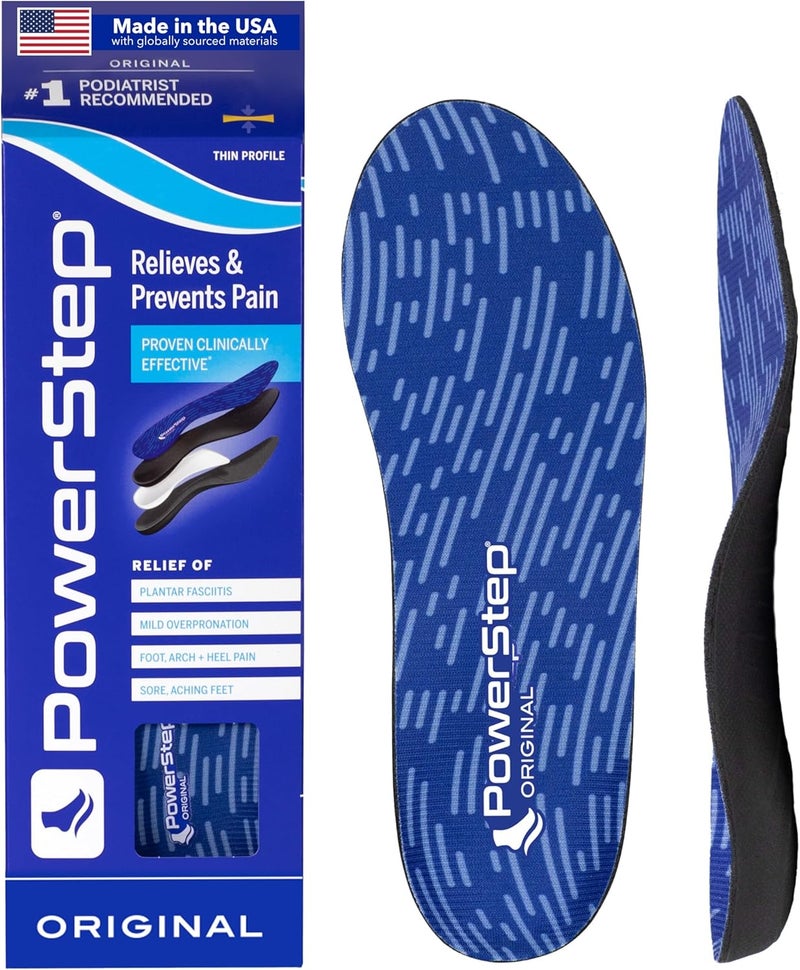PowerStep Original Insoles - Arch Support Orthotics for Plantar Fasciitis and Foot Pain Relief - Image 1